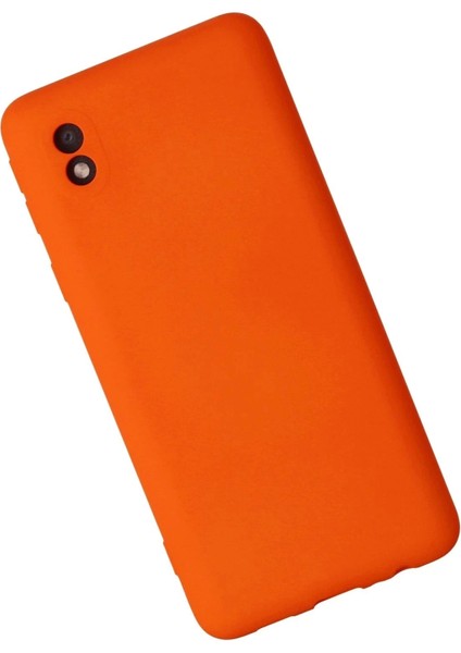 Newface Samsung Galaxy A01 Core Kılıf Nano Içi Kadife Silikon - Turuncu modelleri