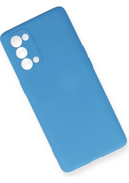 Newface Oppo Reno 5 Pro Kılıf Nano Içi Kadife Silikon - Mavi modelleri