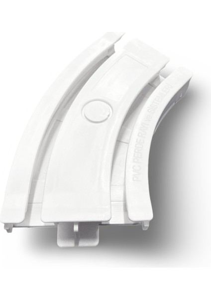 2 Raylı Perde Rayı Korniş 45° Dönüş Köşe Aparatı