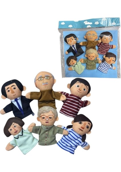 Orjinal ve Eğlenceli Aıle Parmak Kukla 6 Lı