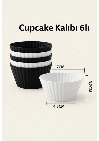 Silikon Cupcake Kalıbı Dayanıklı ve Esnek Muffin Kalıbı Seti
