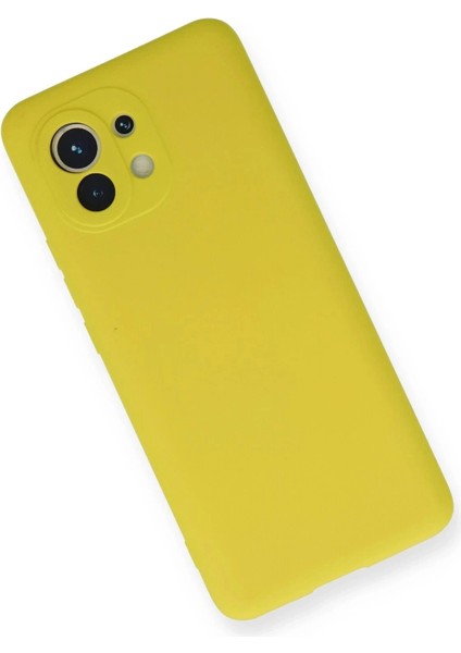 Newface Xiaomi Mi 11 Kılıf Nano Içi Kadife Silikon - Sarı modelleri