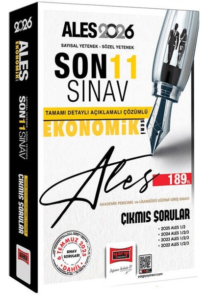 2026 Ales Sayısal-Sözel Yetenek Son 11 Sınav Çıkmış Sorular (Ekonomik Baskı)
