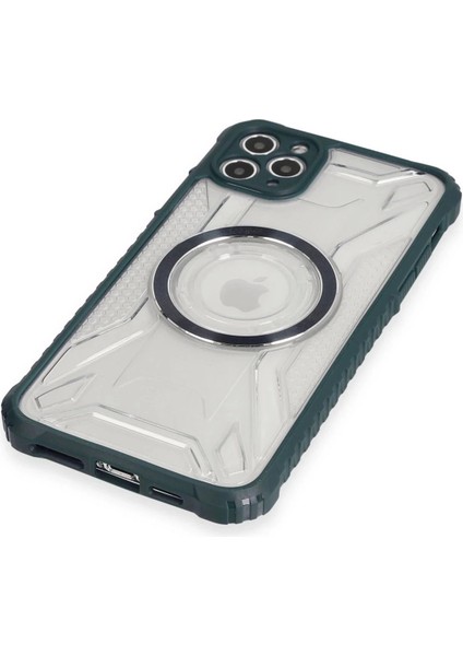 Newface iPhone 11 Pro Max Kılıf Prag Magneticsafe Kapak - Koyu Yeşil fırsatları