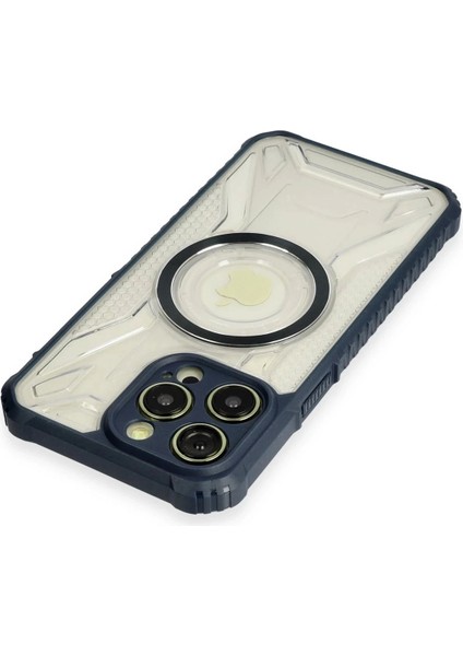 Newface iPhone 13 Pro Max Kılıf Prag Magneticsafe Kapak - Lacivert modelleri
