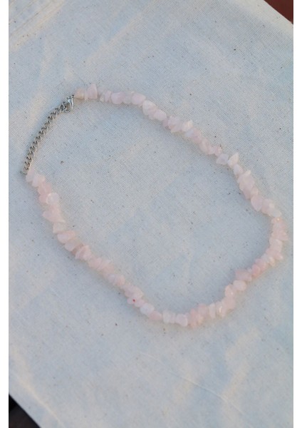 Pembe Kuvars Spiritüel Doğal Enerji Taşı Tam Döngü Kolye modelleri