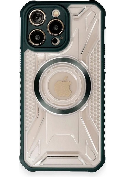 Newface iPhone 12 Pro Kılıf Prag Magneticsafe Kapak - Koyu Yeşil