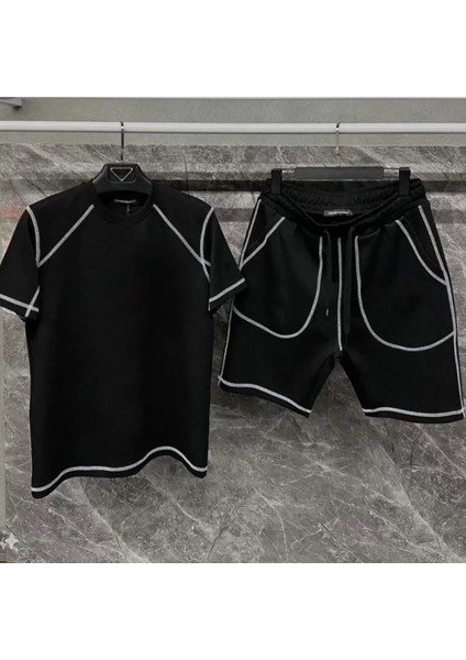 Unisex Karoyaka Dikişli Şortlu Takım Iyah