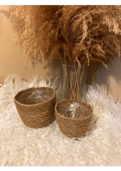 2'li Hasır Silindir Saksılık En Küçük Boylar