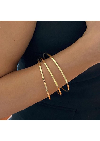Altın Renk 1 Adet Ince Ajda Bilezik, Bileklik