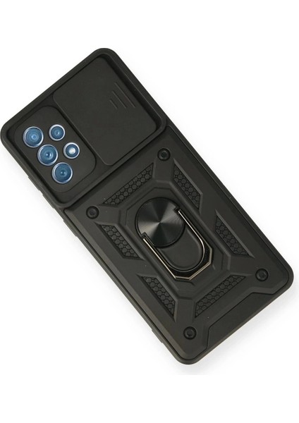 Newface Samsung Galaxy A32 Kılıf Pars Lens Yüzüklü Silikon - Siyah modelleri