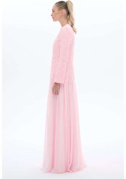 Empirde Detaylı Elbise Pembe modelleri