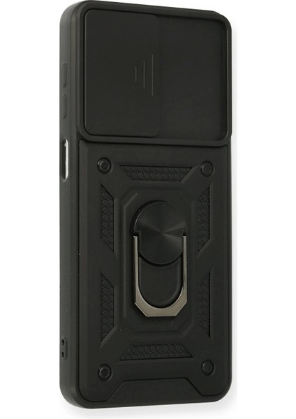 Newface Samsung Galaxy A12 Kılıf Pars Lens Yüzüklü Silikon - Siyah fiyatları