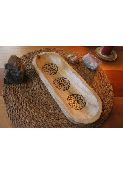 Lotus Tasarımlı Oval Geniş Çubuk Tütsülük fırsatları