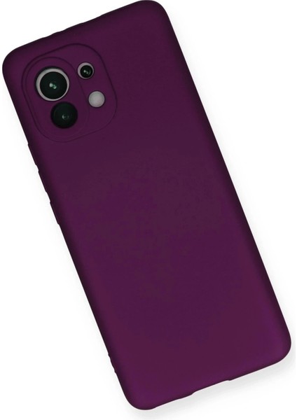 Newface Xiaomi Mi 11 Kılıf First Silikon - Mürdüm modelleri