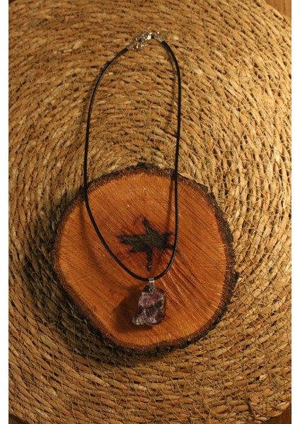 Ametist Koyu Mor Tepe Çakra Spiritüel Doğal Taş Enerji Kolye modelleri