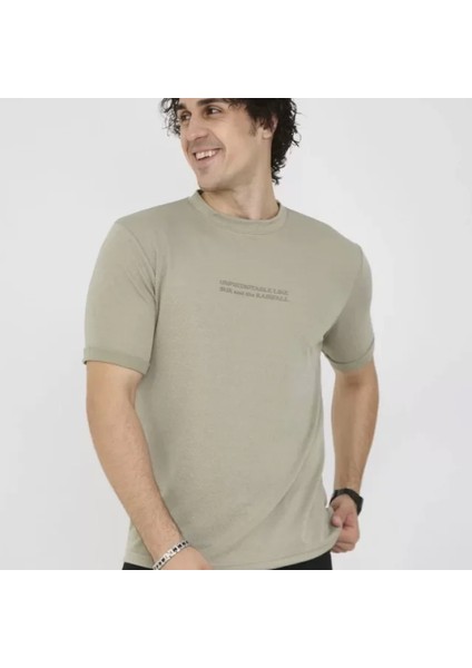 Unisex Bisiklet Yaka Lim Fit Thirt Açık Yeşil fiyatları