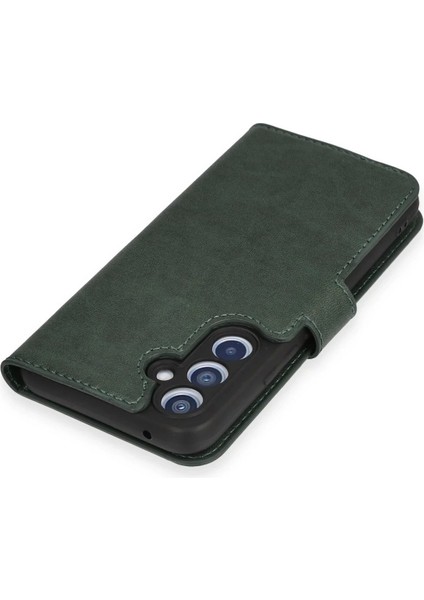 Newface Samsung Galaxy A34 5g Kılıf Trend S Plus Kapaklı Kılıf - Yeşil modelleri