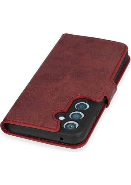 Newface Samsung Galaxy A34 5g Kılıf Trend S Plus Kapaklı Kılıf - Kırmızı modelleri