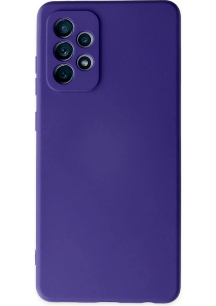 Newface Samsung Galaxy A72 Kılıf Nano Içi Kadife Silikon - Mor
