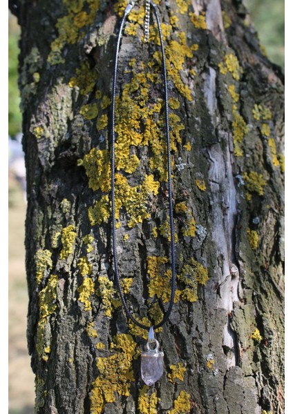 Ametist Açık Renk Taç Çakra Doğal Enerji Taşı Spiritüel Kolye modelleri