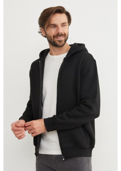 3 Iplik Fermuarlı Kanguru Cepli Sweatshirt modelleri