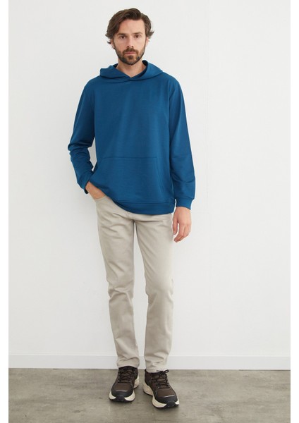 Kapüşonlu Kanguru Cepli Sweatshirt