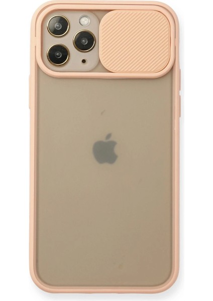 Newface iPhone 11 Pro Kılıf Palm Buzlu Kamera Sürgülü Silikon - Pembe