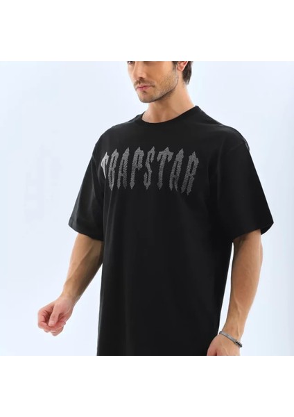 Unisex Oversize Taşlı Bisiklet Yaka Thirt Iyah fırsatları