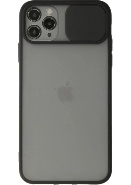 Newface iPhone 11 Pro Kılıf Palm Buzlu Kamera Sürgülü Silikon - Siyah