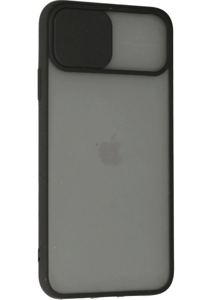 Newface iPhone 11 Pro Kılıf Palm Buzlu Kamera Sürgülü Silikon - Siyah modelleri