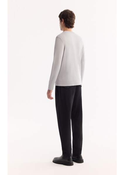 Erkek Gri Bisiklet Yaka Rayon Karışımlı Tüylenmeyen Triko Regular Fit Kazak A52Y5001 fırsatları