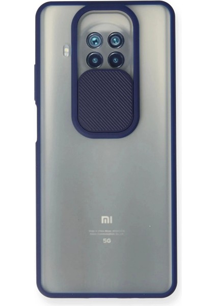 Newface Xiaomi Mi 10T Lite Kılıf Palm Buzlu Kamera Sürgülü Silikon - Lacivert