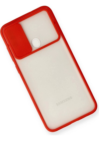 Newface Samsung Galaxy A11 Kılıf Palm Buzlu Kamera Sürgülü Silikon - Kırmızı modelleri