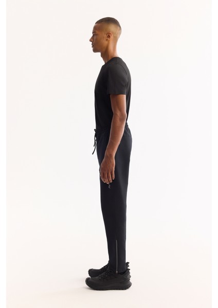 Erkek Siyah Beli Lastikli Bağcıklı Bi-Stretch Regular Fit Eşofman Altı A52Y3414 fiyatları