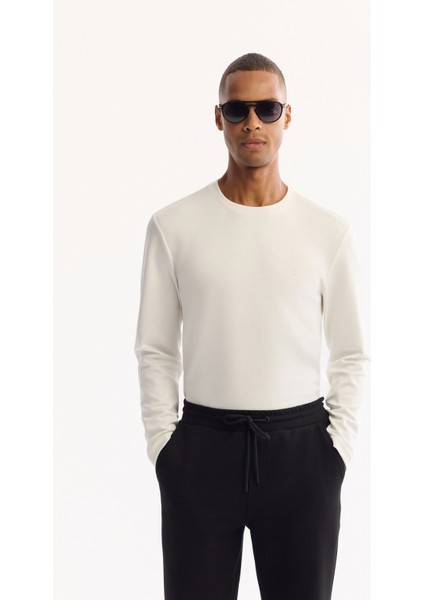 Erkek Siyah Beli Lastikli Bağcılklı Bi-Stretch Regular Fit Eşofman Altı A52Y3403