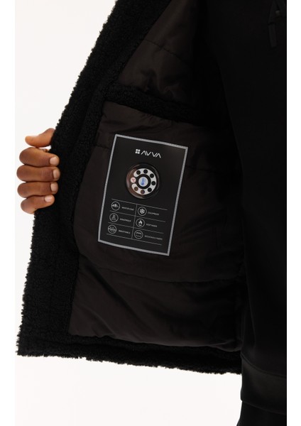 Erkek Siyah Klasik Yaka Rüzgar Geçirmez -4 Dereceye Dayanıklı Peluş Regular Fit Mont A52Y6111 indirimleri