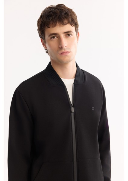 Erkek Siyah Pamuklu Baskılı İnterlok Regular Fit Sweatshirt A52Y1200 fiyatları