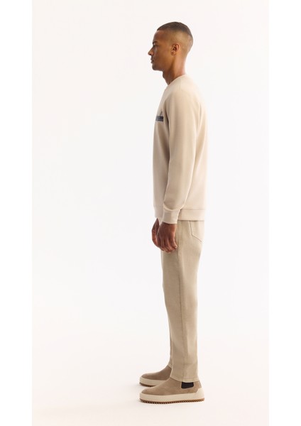 Erkek Bej Pamuklu Baskılı İnterlok Regular Fit Sweatshirt A52Y1260 modelleri