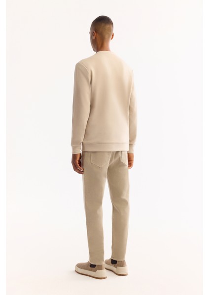 Erkek Bej Pamuklu Baskılı İnterlok Regular Fit Sweatshirt A52Y1260 fırsatları