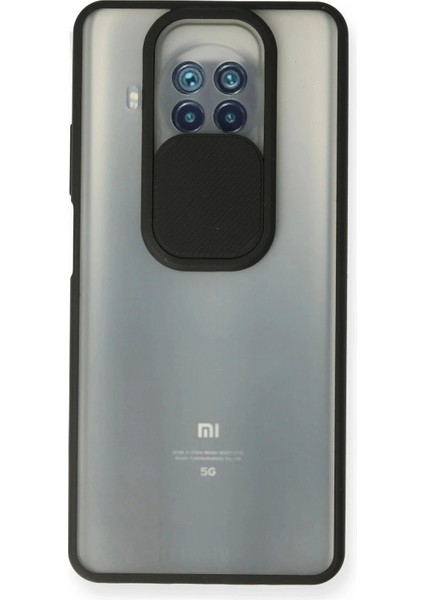 Newface Xiaomi Mi 10T Lite Kılıf Palm Buzlu Kamera Sürgülü Silikon - Siyah