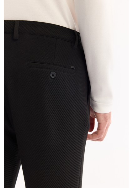 Erkek Siyah Yani Lastikli Bi-Stretch Hafif Slim Fit Pantolon A52Y3218 indirimleri