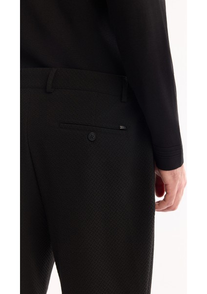 Erkek Siyah Yani Lastikli Bi-Stretch Hafif Slim Fit Pantolon A52Y3213 indirimleri