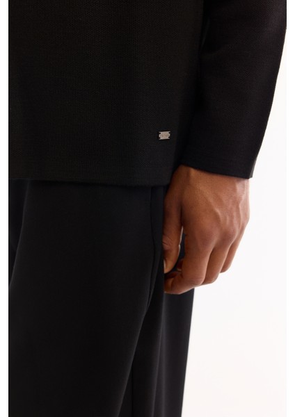 Erkek Siyah Şal Yaka Düğmeli Yün Karışımlı Regular Fit Hırka A52Y5049 indirimleri