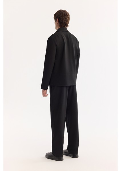 Erkek Siyah Yarım Fermuarlı Viskon Karışımlı Bi-Stretch Comfort Fit Sweatshirt A52Y2096 fırsatları