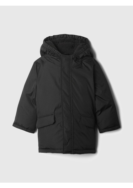 Erkek Bebek Siyah ColdControl Sherpa Puffer Şişme Mont