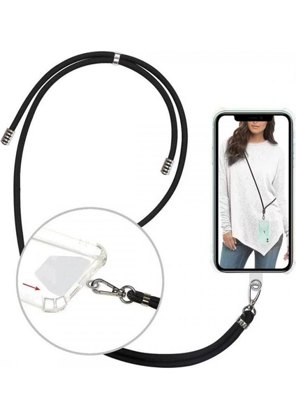 Samsung Galaxy A33 İp Askılı Silikon Kılıf Siyah fırsatları