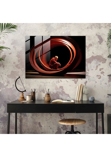 Esnek Sanat Cam Tablosu - Sirk Modern Heykel Cesur Duvar Dekorasyonu modelleri