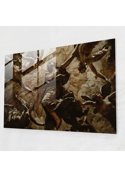 Caravaggio Tarzı Ev Dekorasyonu - Caravaggio Ev Dekorasyonu Modern Sanat Cam Tablo