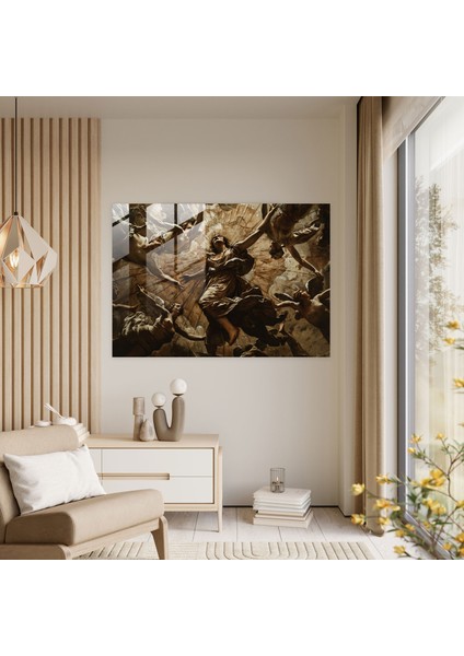 Caravaggio Tarzı Ev Dekorasyonu - Caravaggio Ev Dekorasyonu Modern Sanat Cam Tablo modelleri